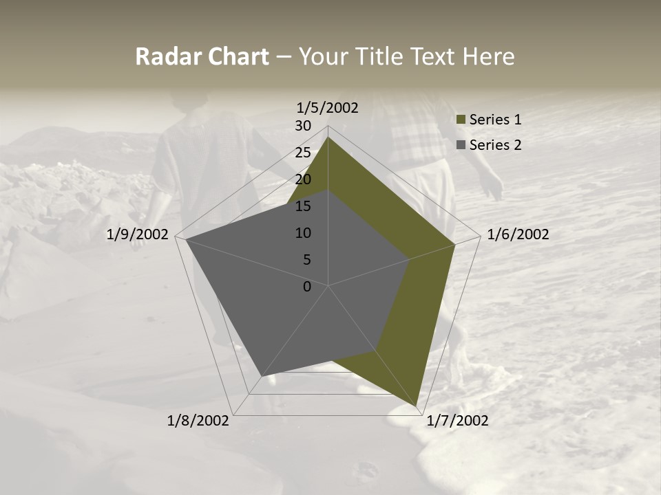 Retired Couple On Beach Series. Series1Rc PowerPoint Template