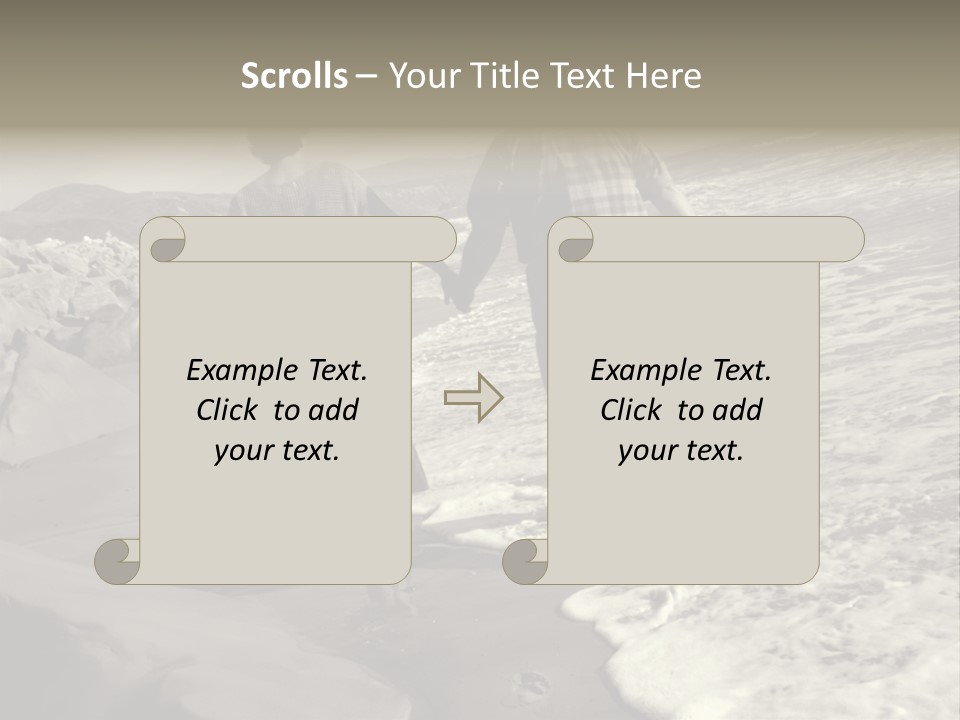 Retired Couple On Beach Series. Series1Rc PowerPoint Template