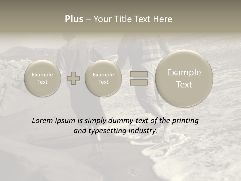 Retired Couple On Beach Series. Series1Rc PowerPoint Template