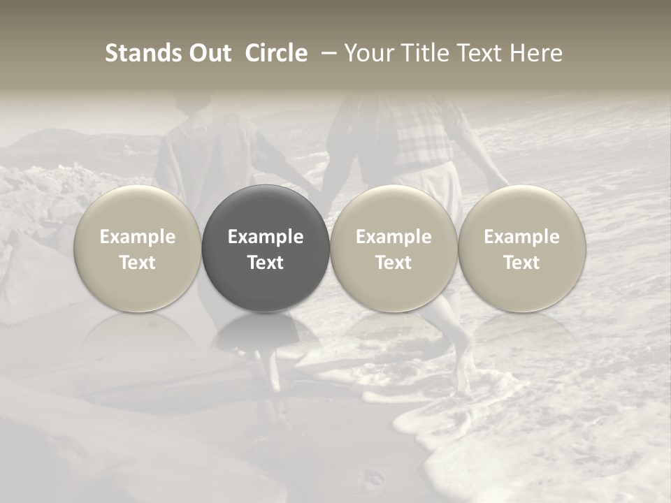 Retired Couple On Beach Series. Series1Rc PowerPoint Template