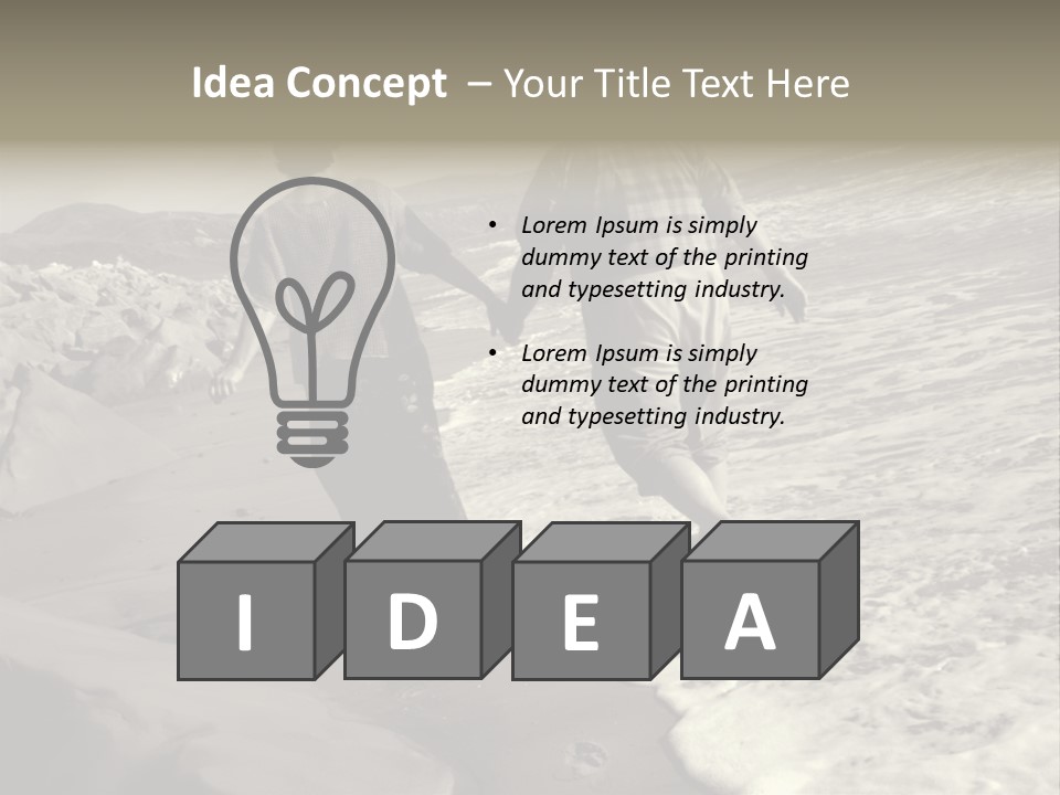 Retired Couple On Beach Series. Series1Rc PowerPoint Template