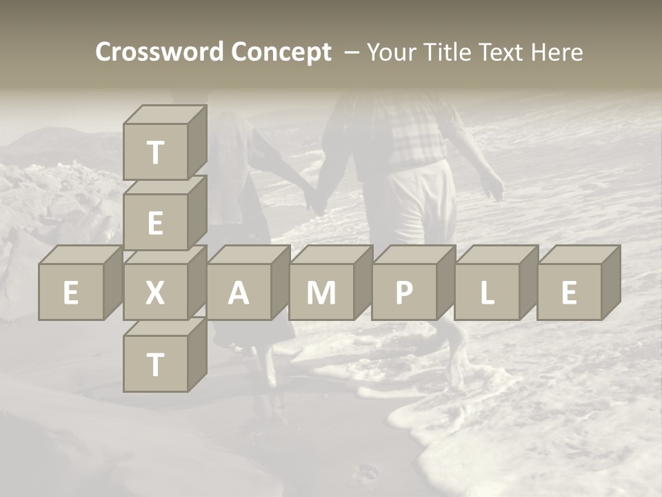 Retired Couple On Beach Series. Series1Rc PowerPoint Template