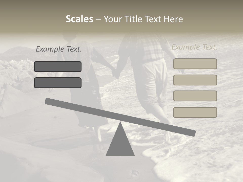 Retired Couple On Beach Series. Series1Rc PowerPoint Template