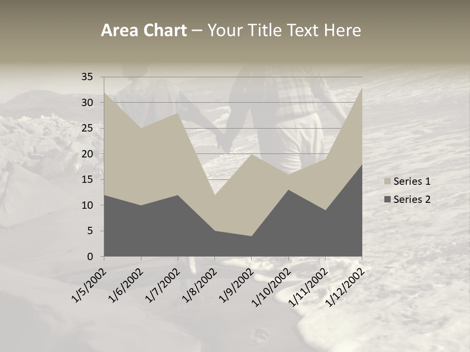 Retired Couple On Beach Series. Series1Rc PowerPoint Template