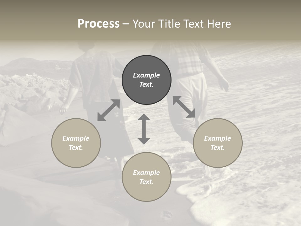 Retired Couple On Beach Series. Series1Rc PowerPoint Template