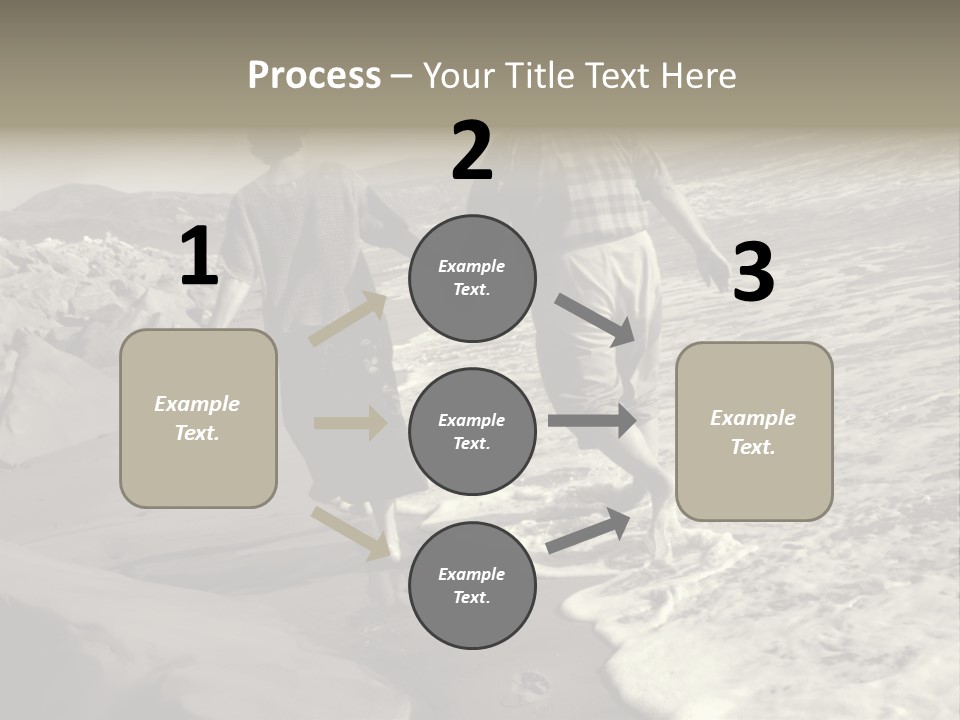 Retired Couple On Beach Series. Series1Rc PowerPoint Template