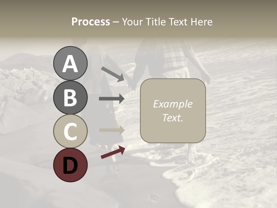 Retired Couple On Beach Series. Series1Rc PowerPoint Template