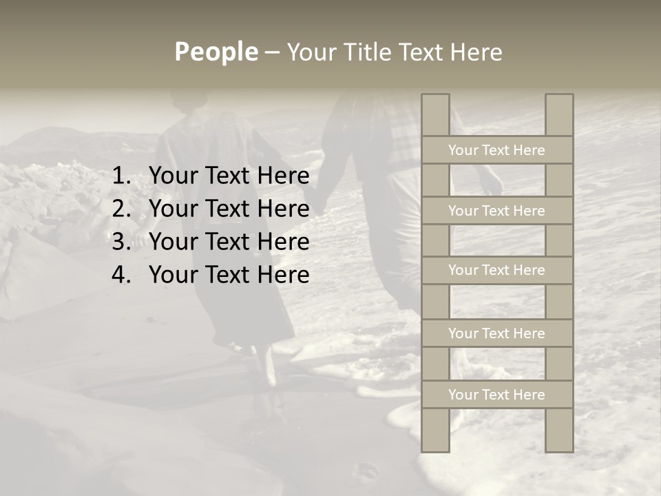 Retired Couple On Beach Series. Series1Rc PowerPoint Template