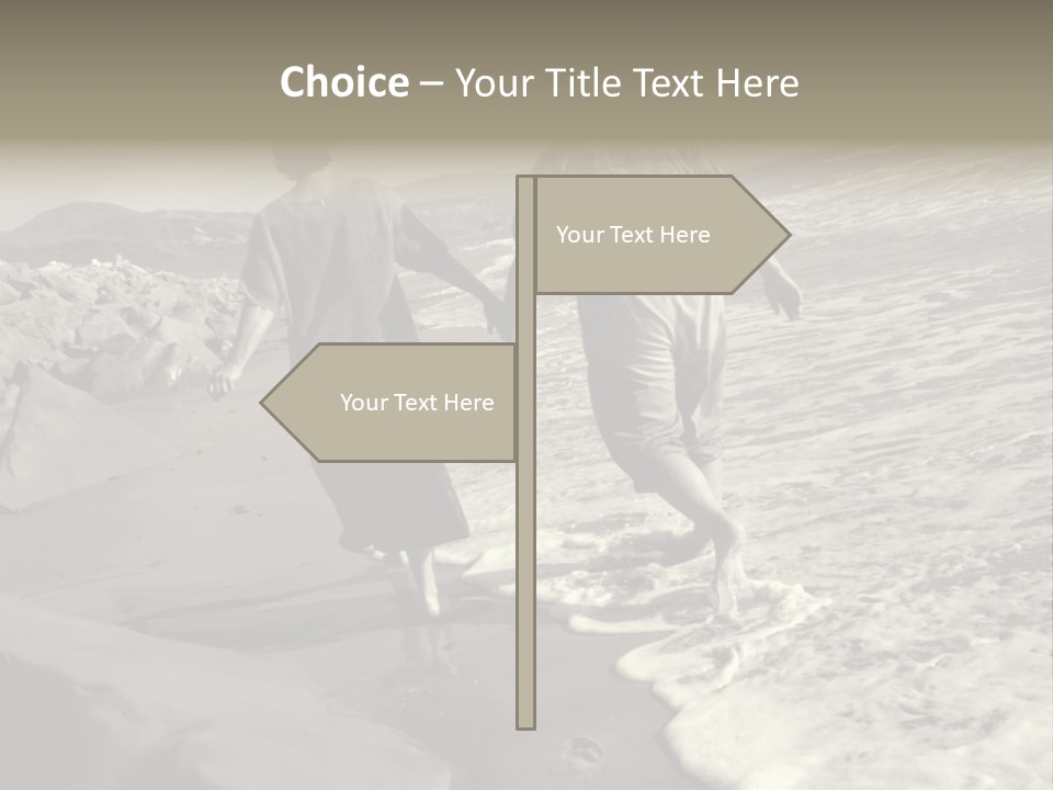 Retired Couple On Beach Series. Series1Rc PowerPoint Template