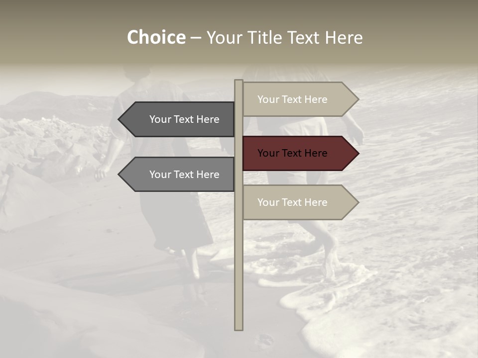 Retired Couple On Beach Series. Series1Rc PowerPoint Template