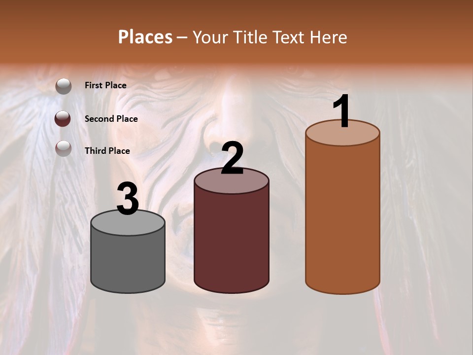 Wooden Indian Face PowerPoint Template