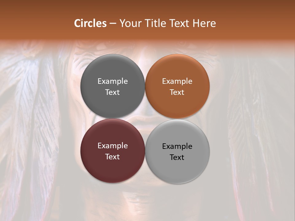 Wooden Indian Face PowerPoint Template