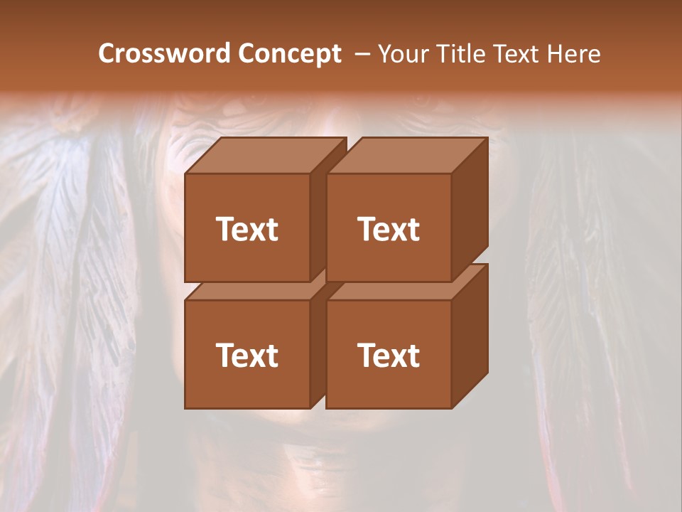 Wooden Indian Face PowerPoint Template