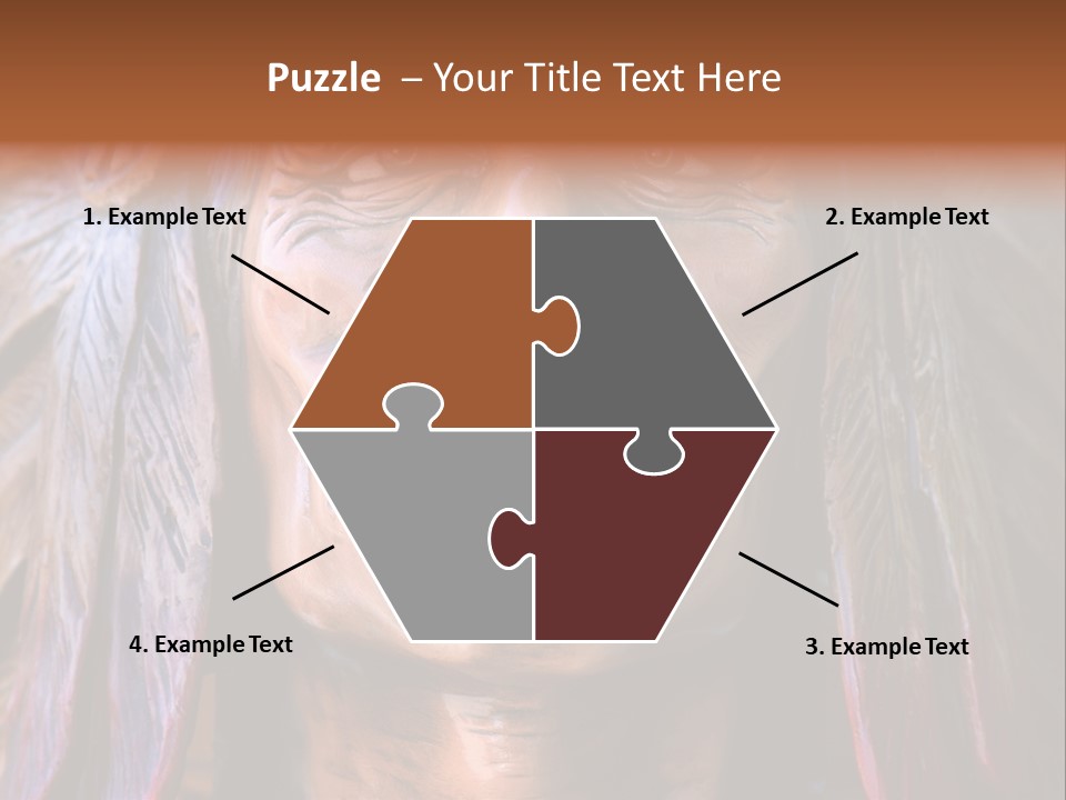 Wooden Indian Face PowerPoint Template