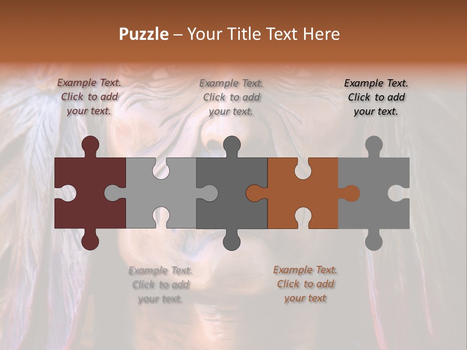 Wooden Indian Face PowerPoint Template