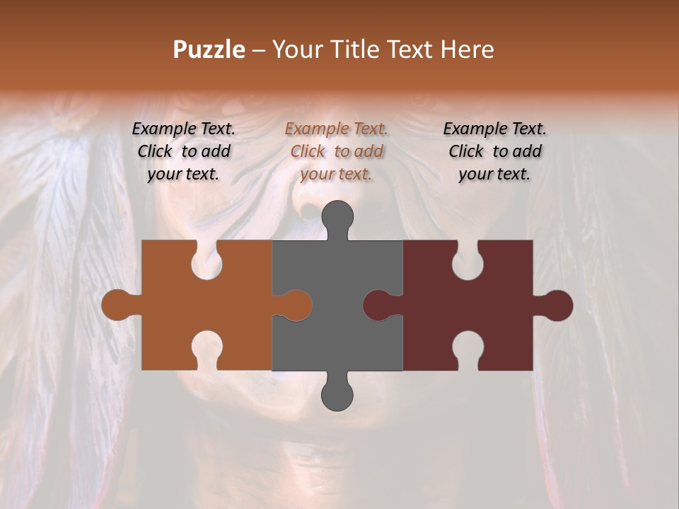 Wooden Indian Face PowerPoint Template