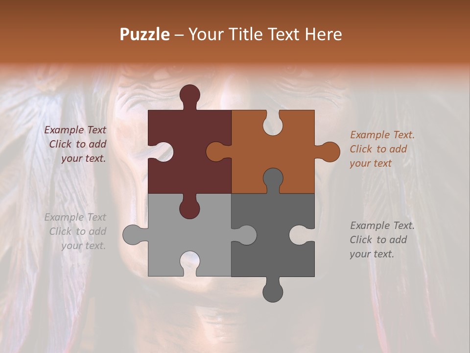 Wooden Indian Face PowerPoint Template