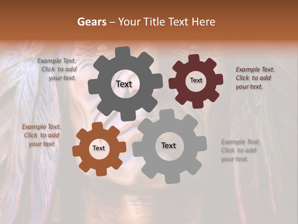 Wooden Indian Face PowerPoint Template