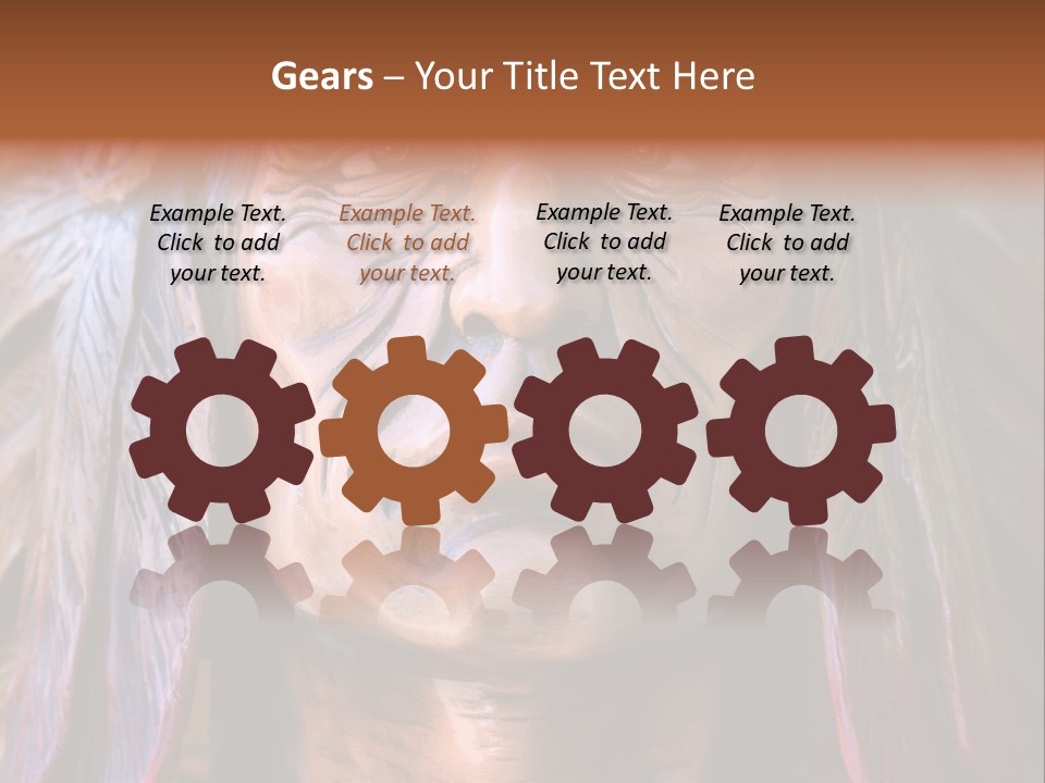 Wooden Indian Face PowerPoint Template