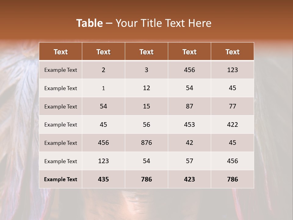 Wooden Indian Face PowerPoint Template