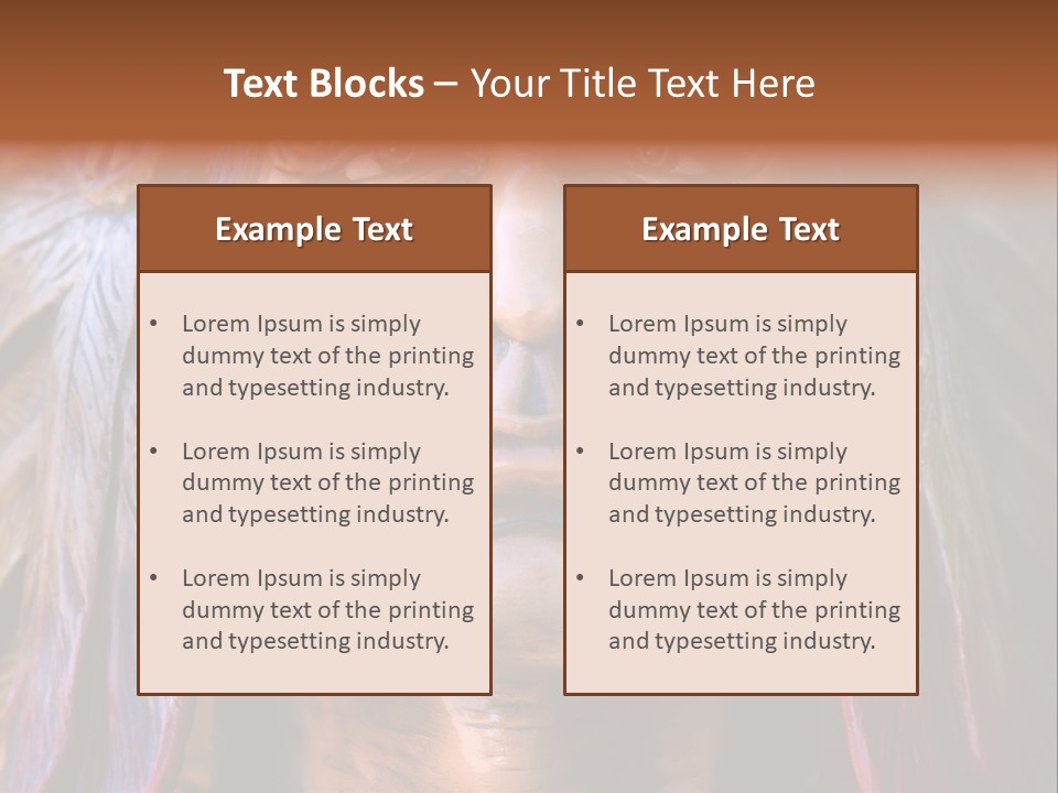 Wooden Indian Face PowerPoint Template
