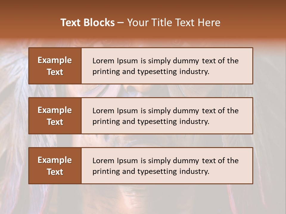 Wooden Indian Face PowerPoint Template
