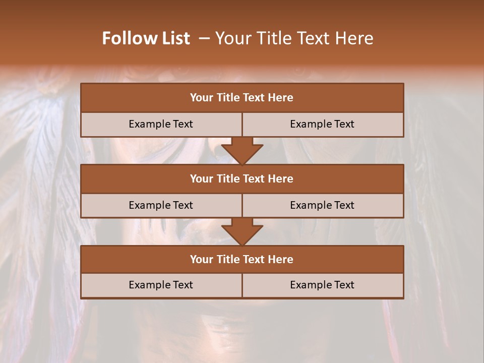 Wooden Indian Face PowerPoint Template