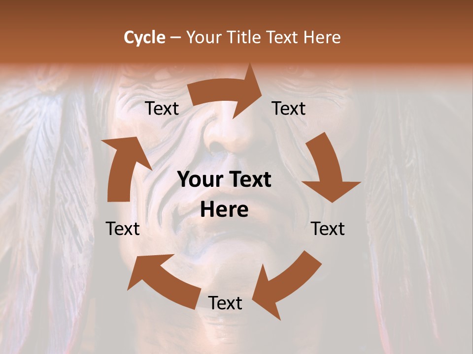 Wooden Indian Face PowerPoint Template