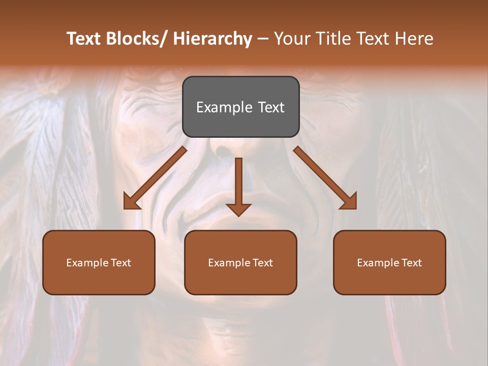 Wooden Indian Face PowerPoint Template