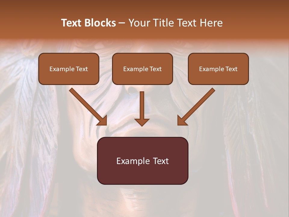Wooden Indian Face PowerPoint Template