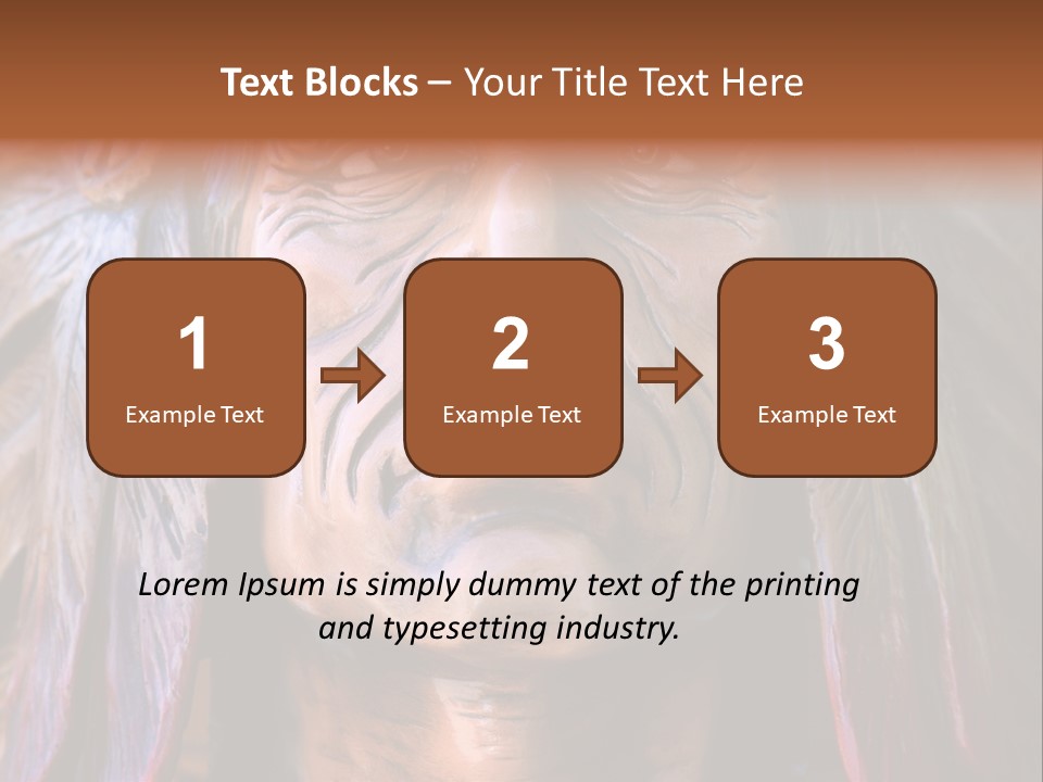 Wooden Indian Face PowerPoint Template