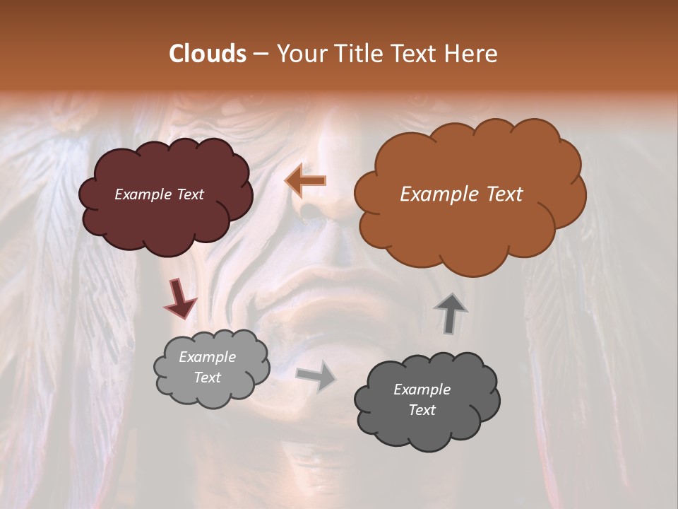 Wooden Indian Face PowerPoint Template