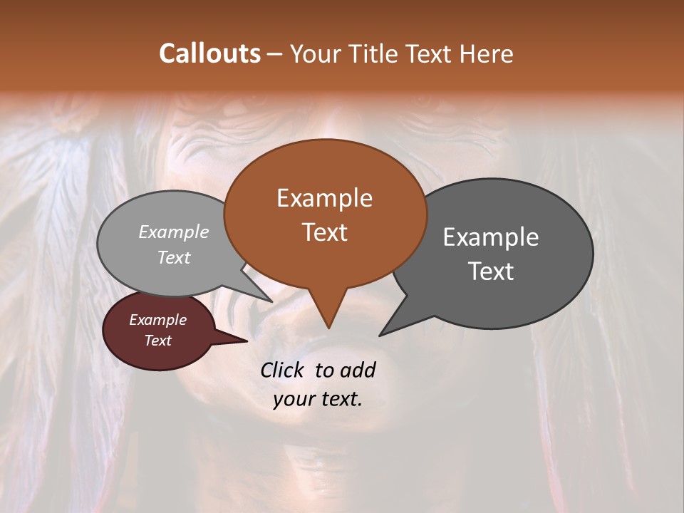 Wooden Indian Face PowerPoint Template