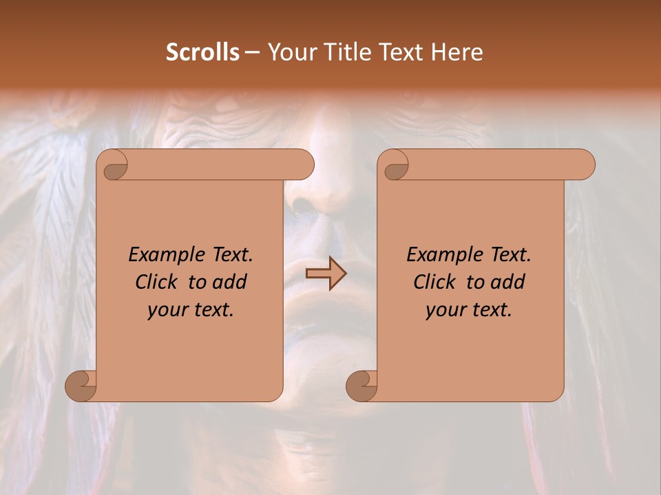 Wooden Indian Face PowerPoint Template