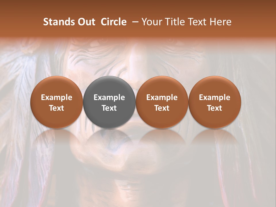 Wooden Indian Face PowerPoint Template