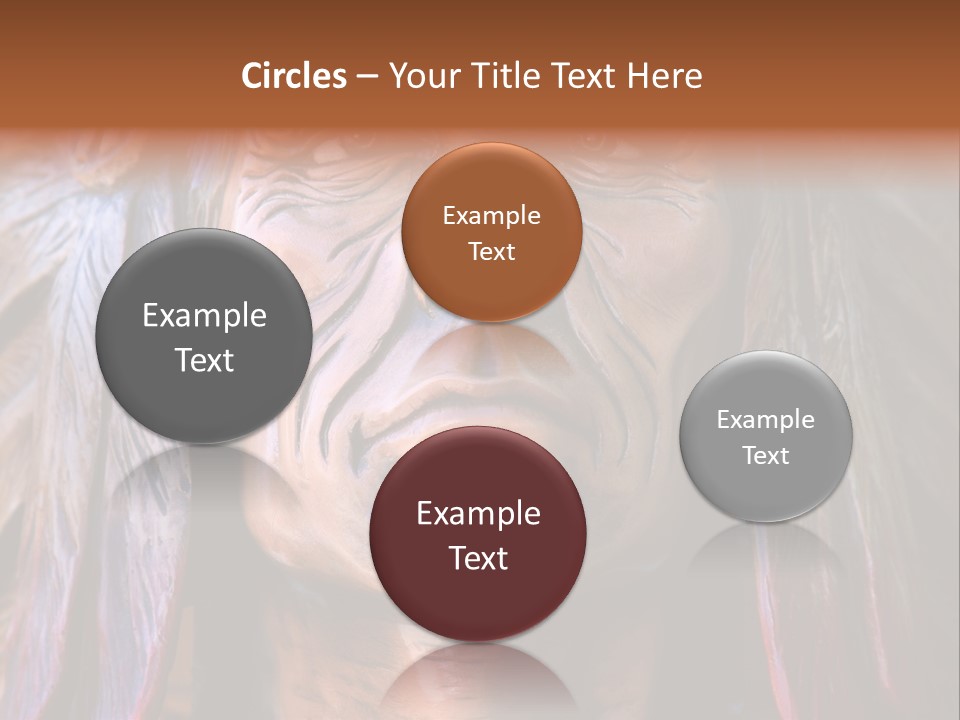 Wooden Indian Face PowerPoint Template