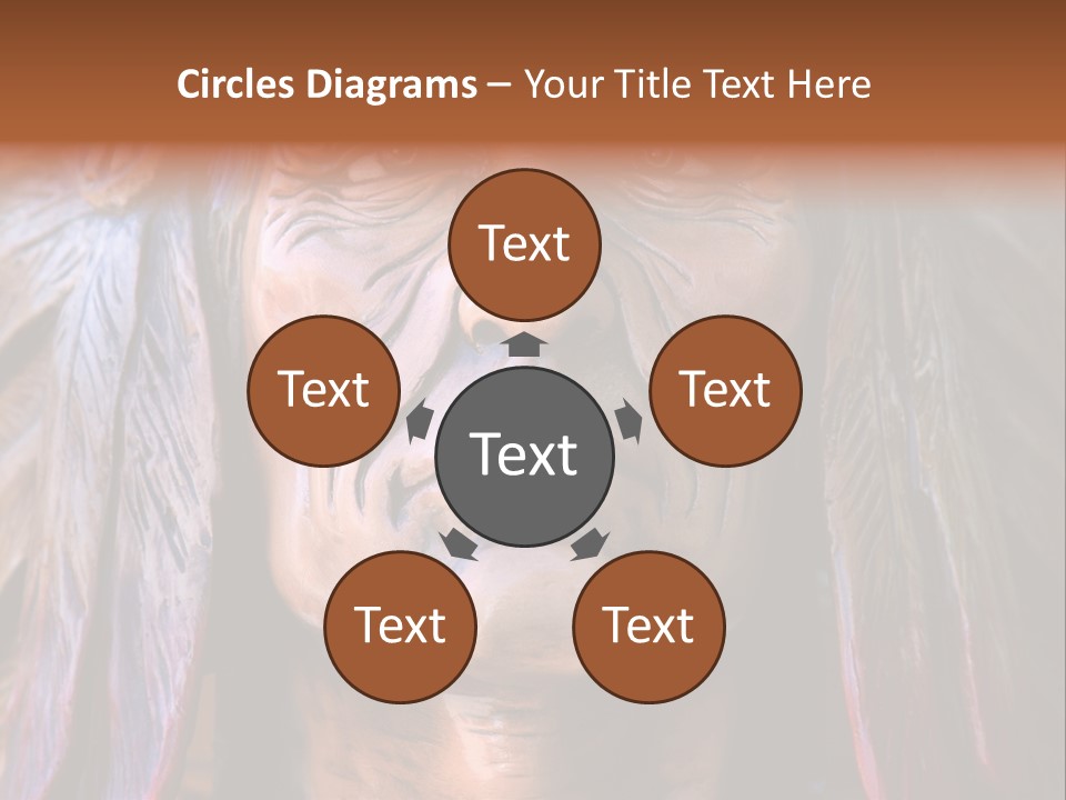 Wooden Indian Face PowerPoint Template