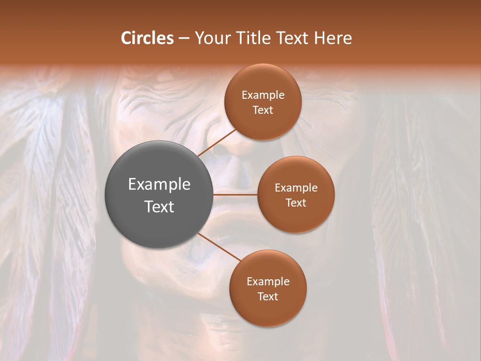 Wooden Indian Face PowerPoint Template