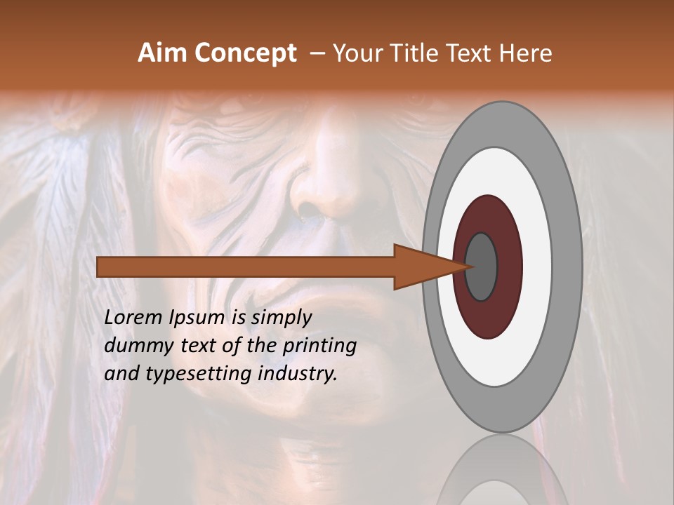 Wooden Indian Face PowerPoint Template