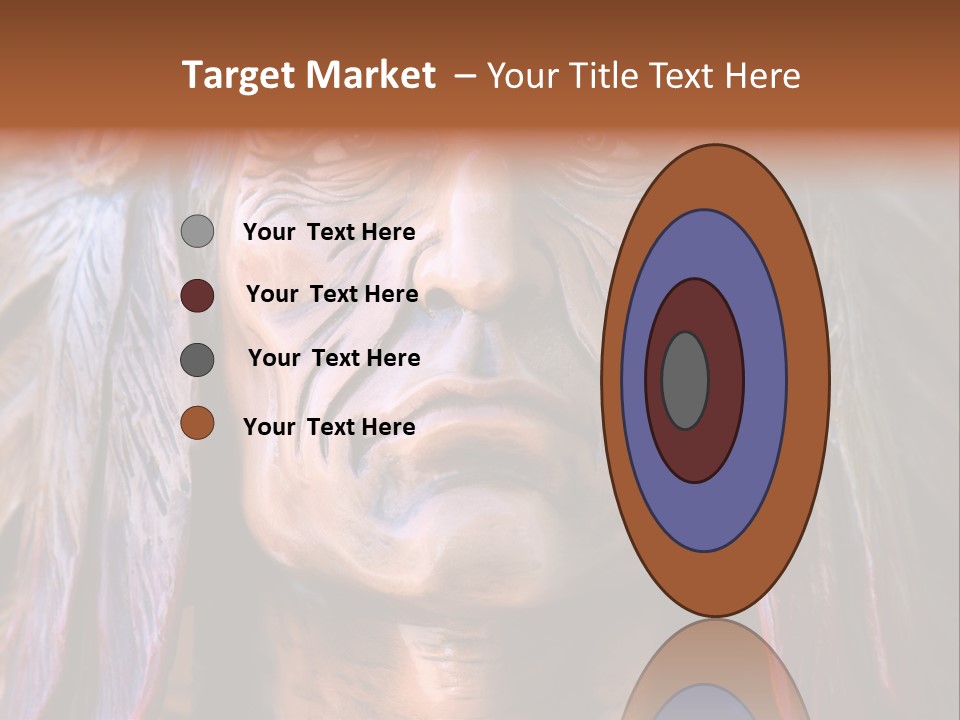 Wooden Indian Face PowerPoint Template