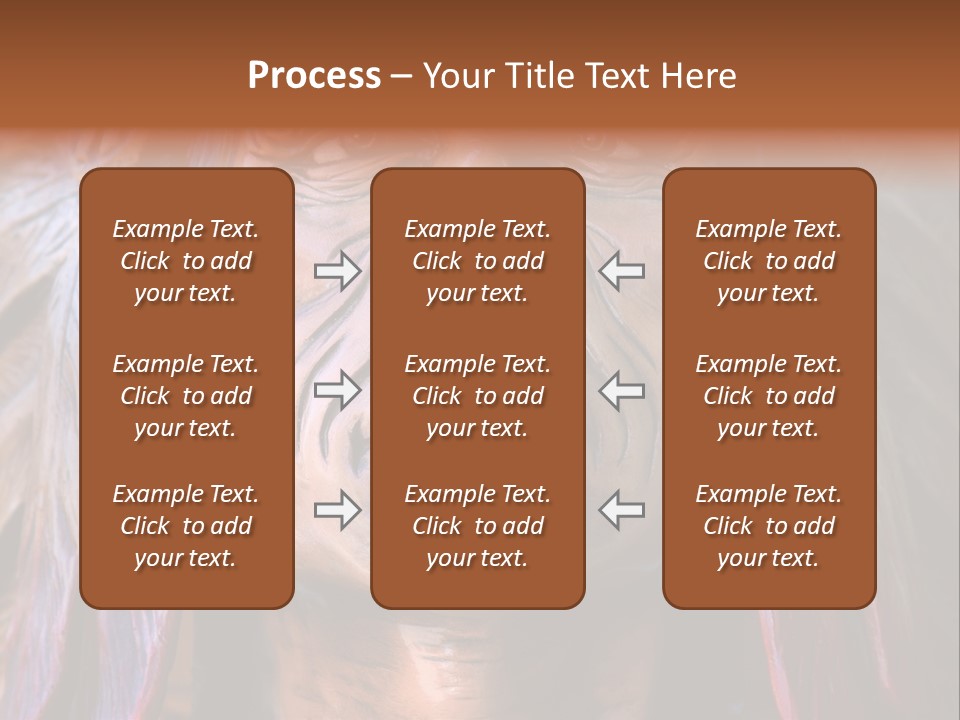 Wooden Indian Face PowerPoint Template