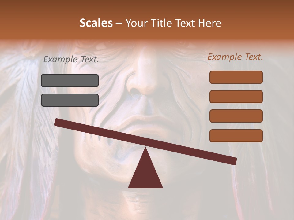 Wooden Indian Face PowerPoint Template