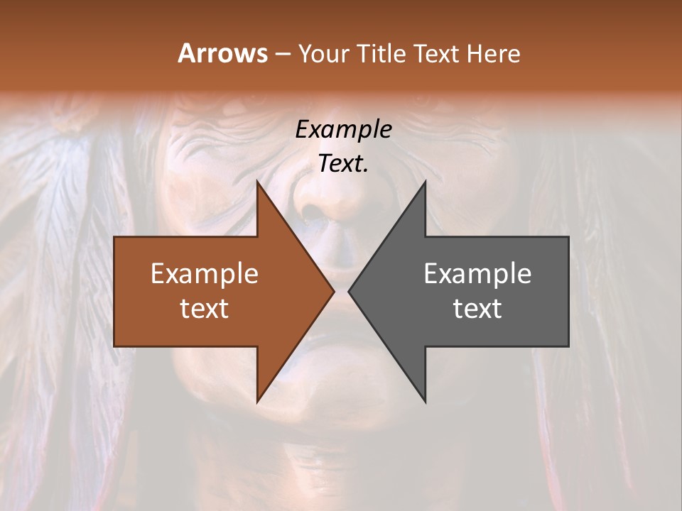 Wooden Indian Face PowerPoint Template