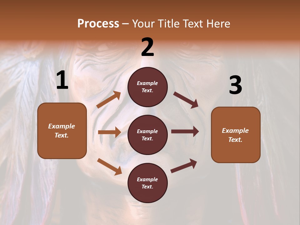 Wooden Indian Face PowerPoint Template