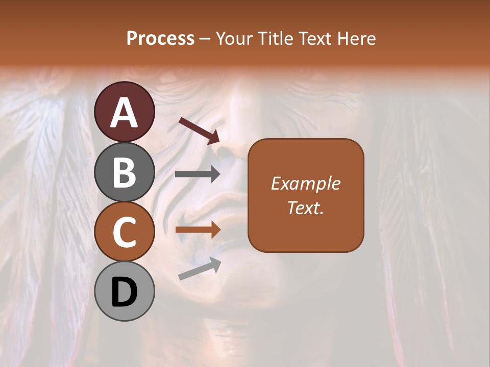 Wooden Indian Face PowerPoint Template