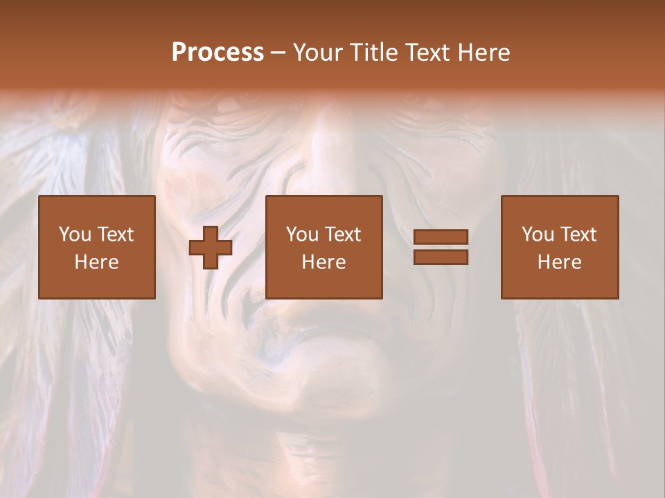 Wooden Indian Face PowerPoint Template