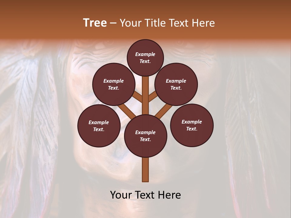 Wooden Indian Face PowerPoint Template