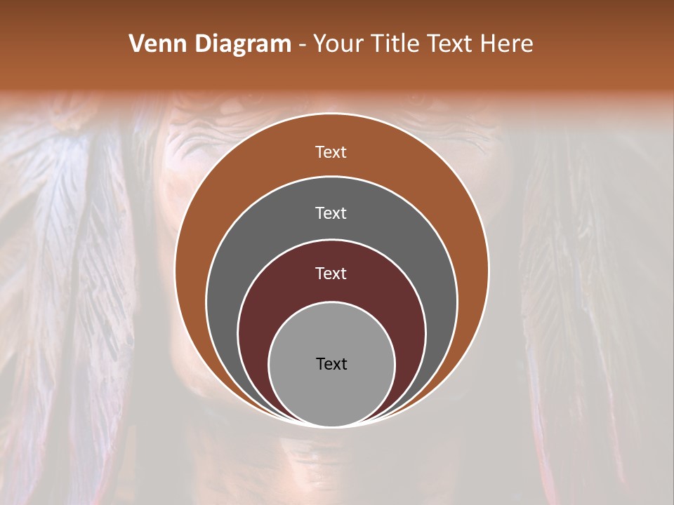 Wooden Indian Face PowerPoint Template