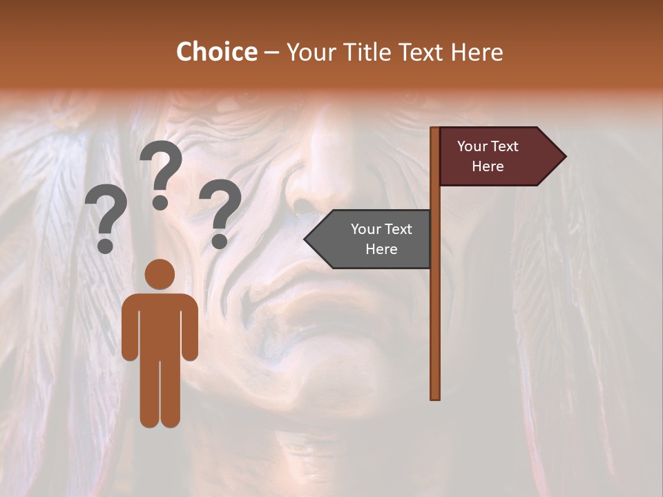 Wooden Indian Face PowerPoint Template