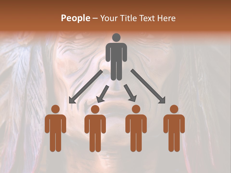 Wooden Indian Face PowerPoint Template